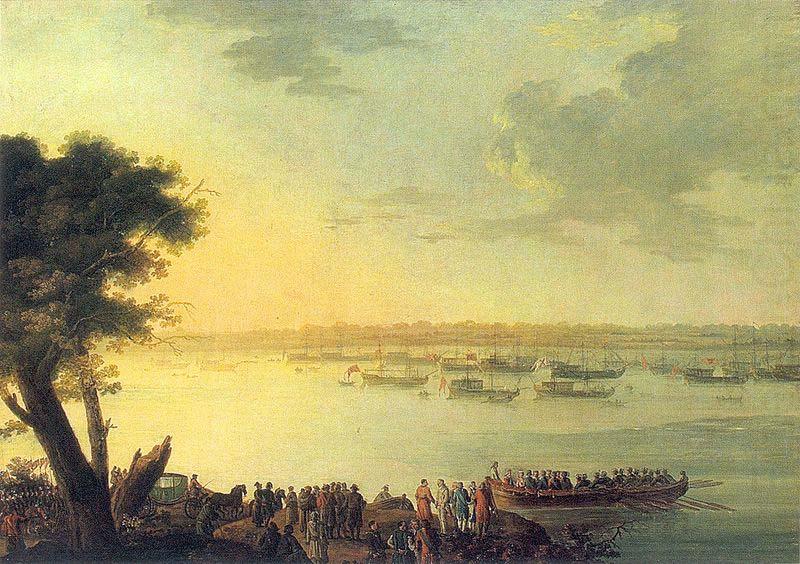 Catherine II leaving Kaniow in 1787., Jan Bogumil Plersch